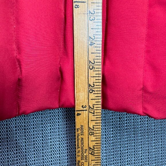 Women's Larry Levine Down Red Quilted Puffer Jacket Coat - Size XL no hood - Picture 6 of 9